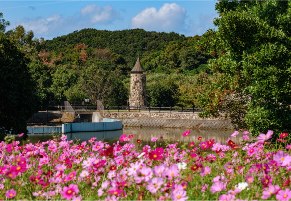 モニュメントお花畑